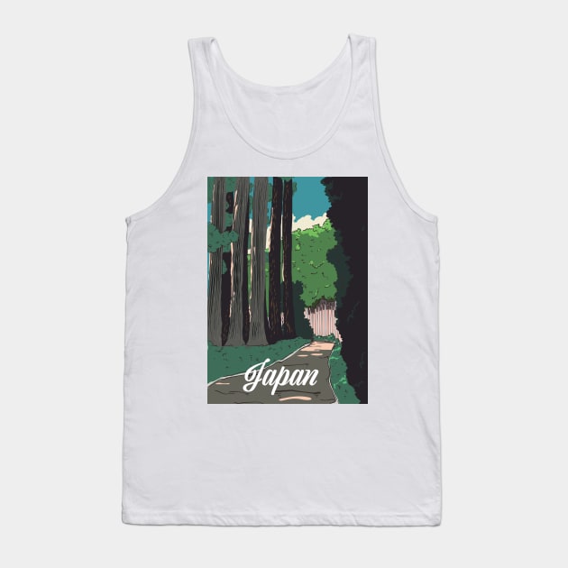 Vintage Japanese Forest Tank Top by nickemporium1